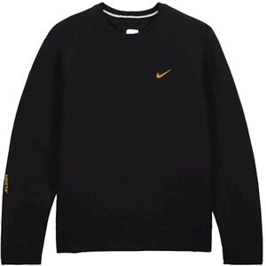 Nike Men's Notca Line Black Crewneck Sweater with Gold Accents